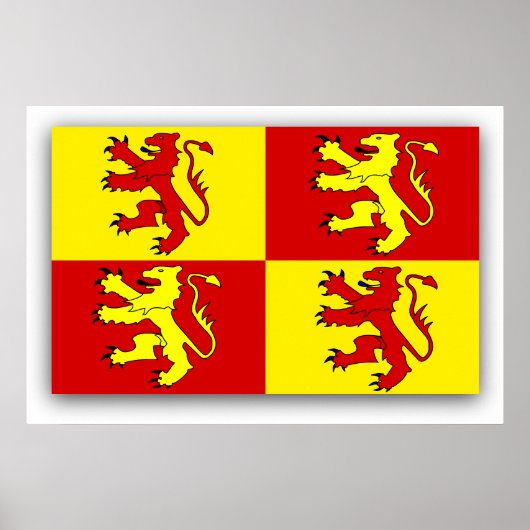 Owain Glyndwr, Flagge des Vereinigten Königreichs Poster (Vorne)