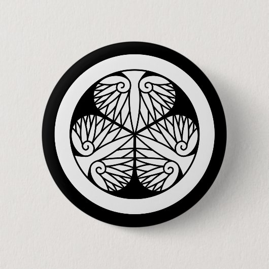 Owari hollyhock(Edo17) Button (Vorderseite)