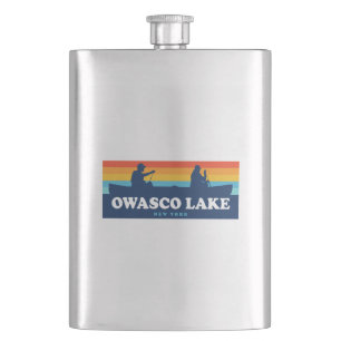 Owasco Lake New York Canoe Flachmann