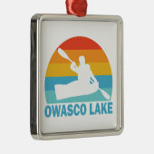 Owasco Lake New York Kayak Ornament Aus Metall (Rechts)