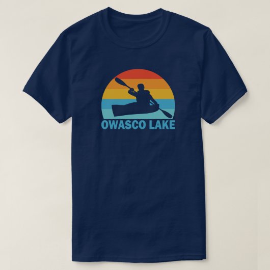 Owasco Lake New York Kayak T-Shirt (Design vorne)