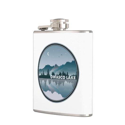 Owasco Lake New York Reflection Flachmann (Links)