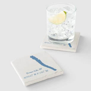 Owasco Lake, NY Marble Untersetzer