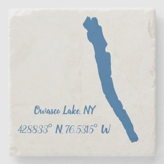 Owasco Lake, NY Marble Untersetzer (Vorderseite)