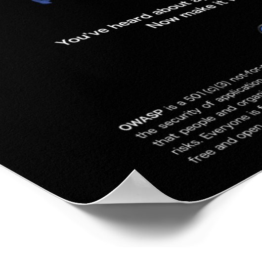 OWASP - AppSec sichtbar machen Poster (Ecke)