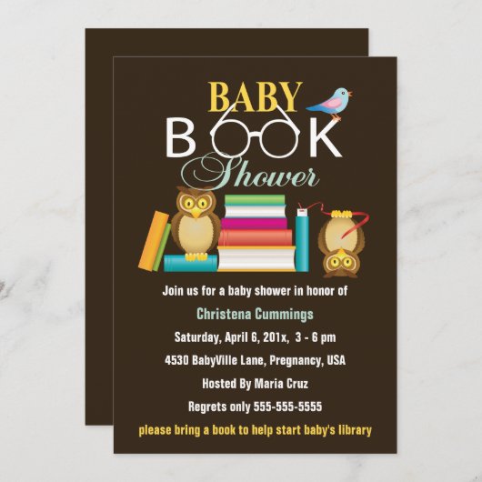 Owcs Babydusche Einladung (Vorne/Hinten)