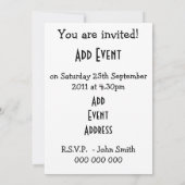 Owdydesign jedes Ereignis Einladung (Rückseite)