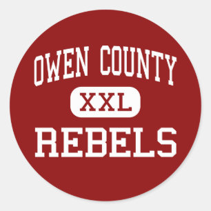 Owen County - Rebellen - Hoch - Owenton Kentucky Runder Aufkleber