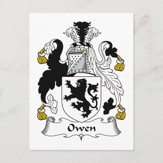 Owen Familienwappen Postkarte (Vorderseite)