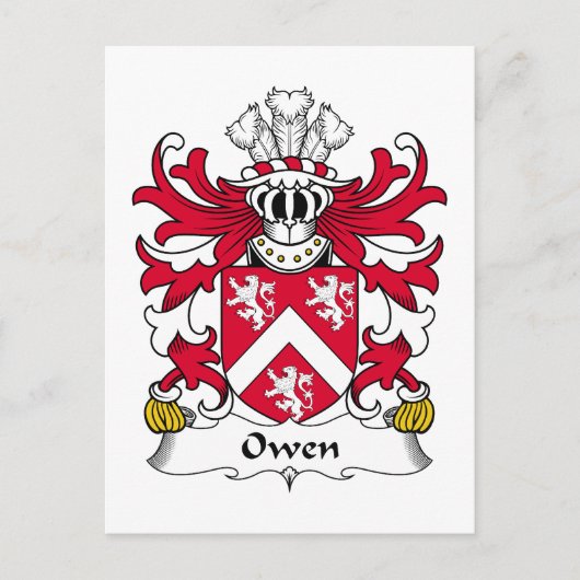 Owen Familienwappen Postkarte (Vorderseite)