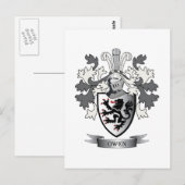 Owen-Familienwappen-Wappen Postkarte (Vorne/Hinten)