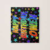 "OWEN" First Name, Fun "HAPPY BIRTHDAY" Puzzle (Vertikal)