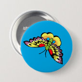 Owen Jones Antike Orientalische Schmetterlinge Button (Vorne & Hinten)