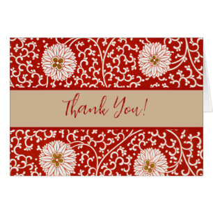 Owen Jones Chinesisches Ornament Rot Weiß Blumig