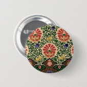 Owen Jones Chinoiserie Roter Lotus Blumendesign Button (Vorne & Hinten)