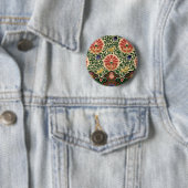 Owen Jones Chinoiserie Roter Lotus Blumendesign Button (Beispiel)