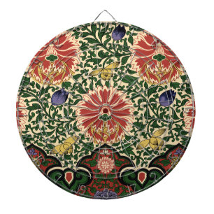 Owen Jones Chinoiserie Roter Lotus Blumendesign Dartscheibe