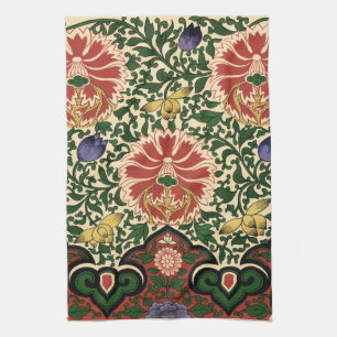 Owen Jones Chinoiserie Roter Lotus Blumendesign Geschirrtuch