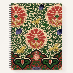 Owen Jones Chinoiserie Roter Lotus Blumendesign Notizblock