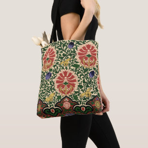 Owen Jones Chinoiserie Roter Lotus Blumendesign Tasche