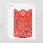 Owen Jones Vintag Red Turkish Muster Design Postkarte (Vorne/Hinten)