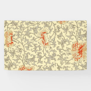 Owen Jones Vintage-Muster: Korallenblüten in Grau Banner