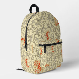 Owen Jones Vintage-Muster: Korallenblüten in Grau Bedruckter Rucksack