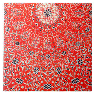 Owen Jones Vintage rotes türkisches Musterdesign P Fliese
