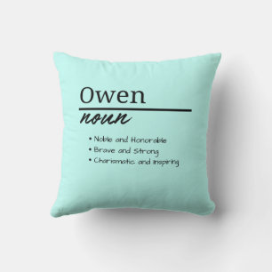 Owen, Personalisierte Bezeichnung für Junge Kissen