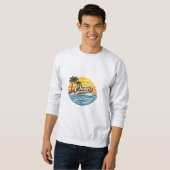 Owen Retro-Sonnenuntergangs-Name-Design Sweatshirt (Vorne ganz)