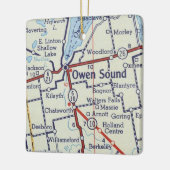 Owen Sound ON Vintage Karte Keramikornament (Links)