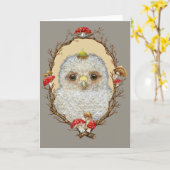 Owen the flammulated owlet card karte (Gelbe Blume)