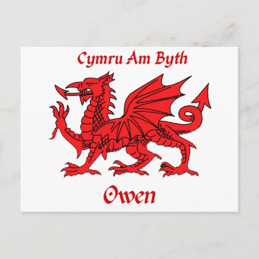 Owen Welsh Dragon Postkarte (Vorderseite)