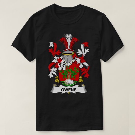 Owens Coat of Arms Family Crest Premium T-Shirt (Design vorne)