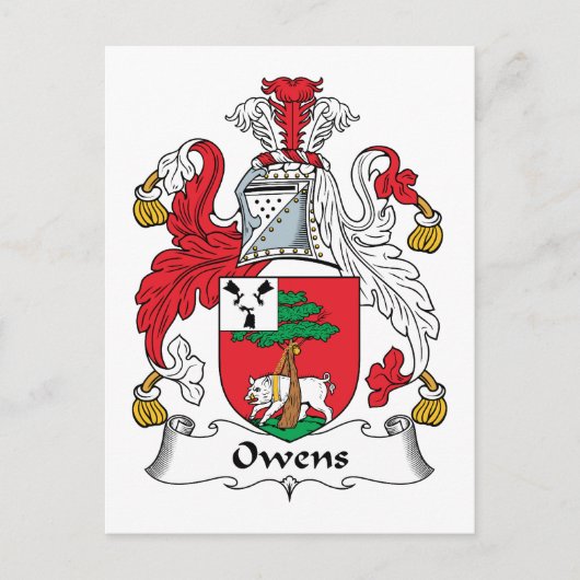 Owens Familienwappen Postkarte (Vorderseite)