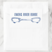 Owens River Gorge Rock Climbing Quickdraw Rechteckiger Aufkleber (Tasche)
