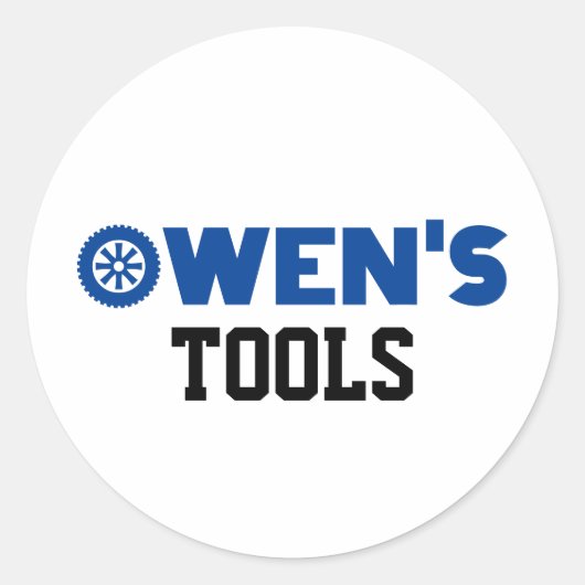 Owen's Tools Classic Round Sticker (Vorderseite)