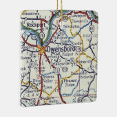 Owensboro KY Vintag Map Keramikornament (Rechts)
