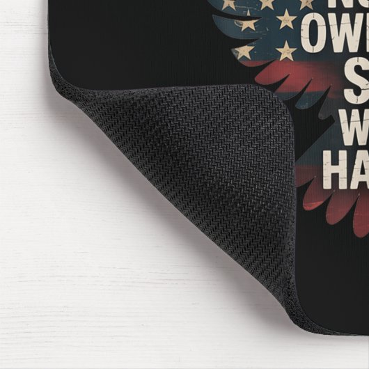 Owes You Work Harder Distressed American Flag Mousepad (Ecke)
