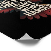 Owes You Work Harder Distressed American Flag Poster (Ecke)