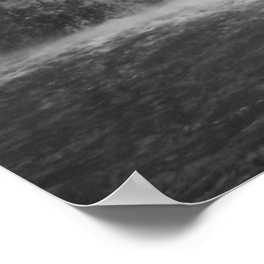 Owharoa fällt in Schwarz und Weiß Poster (Ecke)