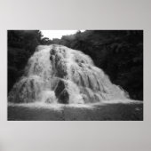 Owharoa fällt in Schwarz und Weiß Poster (Vorne)
