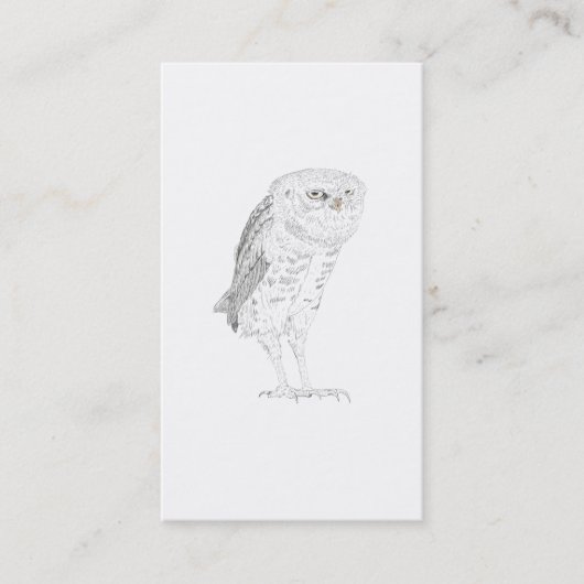 owl フクロウ名刺 visitenkarte (Vorderseite)