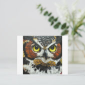 Owl#20 Postkarte (Stehend Vorderseite)