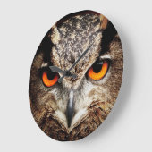 Owl 3 Wall Clocks & Numeral Options Große Wanduhr (Winkel)