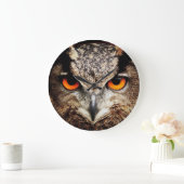 Owl 3 Wall Clocks & Numeral Options Große Wanduhr (Zuhause)