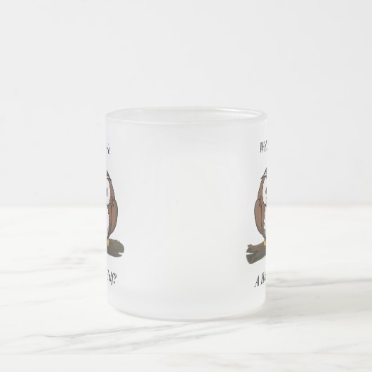 Owl A Hoot und die Hälfte servieren den Frost Mattglastasse (Mittel)