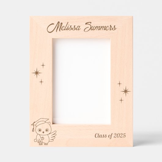 Owl Abschluss Hat Scroll 12x18 Geätzte Rahmen (Vorderseite)