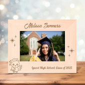 Owl Abschluss Hut-Rollen 7x5 Geätzte Rahmen