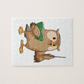 Owl als Lehrer mit Buch & Pointer Puzzle (Horizontal)